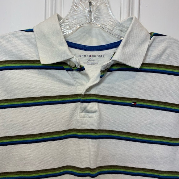 Tommy Hilfiger Classic Green and White Polo - Picture 3 of 6